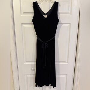 Doncaster Black Velvet Classic Elegant Sleeveless Dress